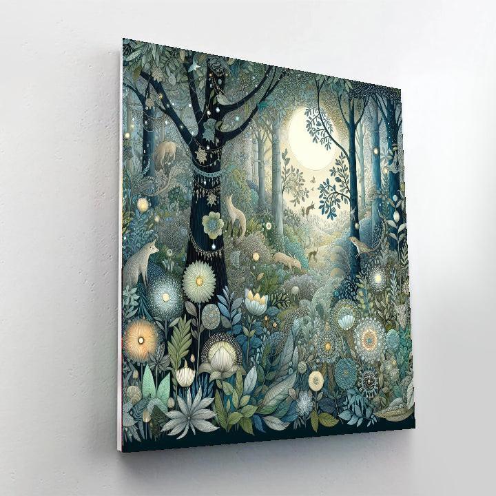 Mystical Night In The Woods Paint By Color