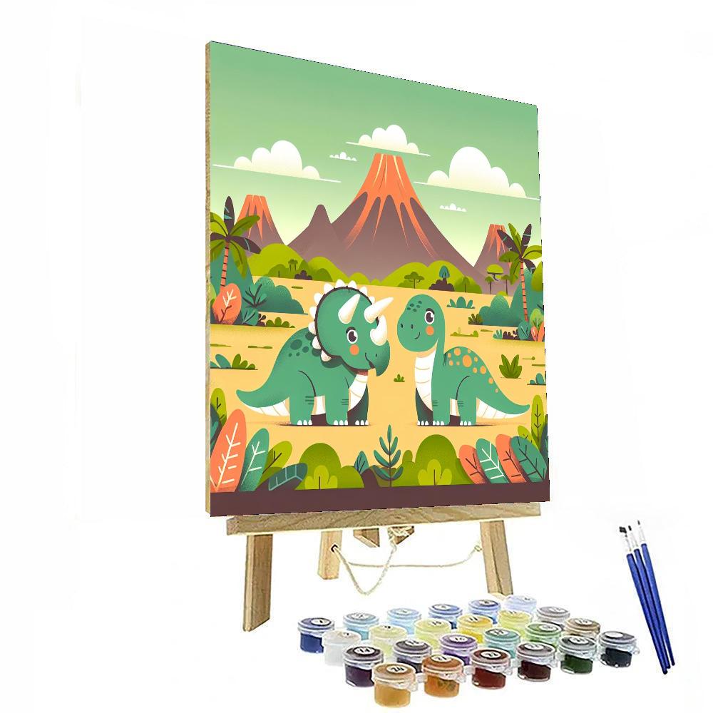 Journey To The Jurassic Painting By Numbers Kit