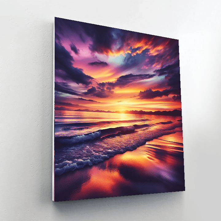 Breathtaking Ocean Sunset Paint By Numbers Art