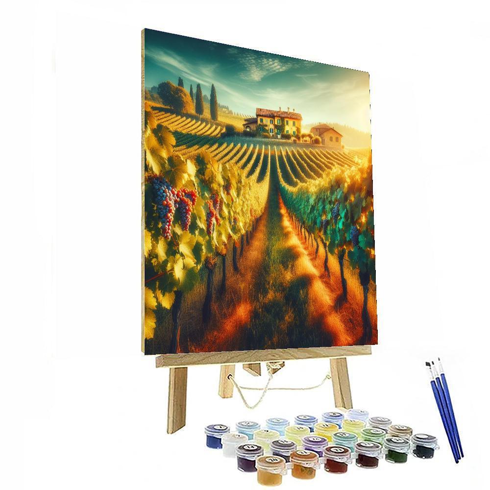 Quaint Vineyard Retreat Numbered Painting Kits