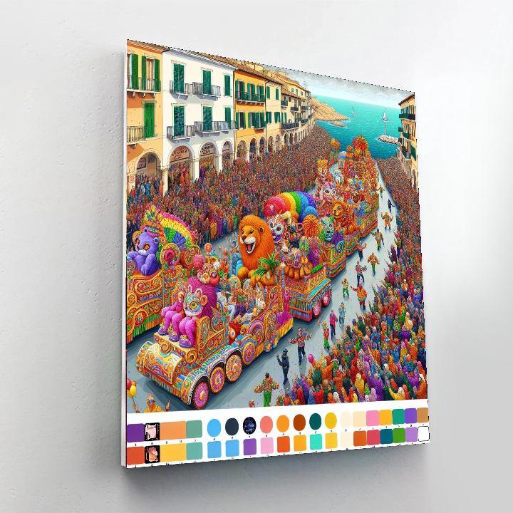 Carnival Of Viareggio - Viareggio Paint By Numbers Art
