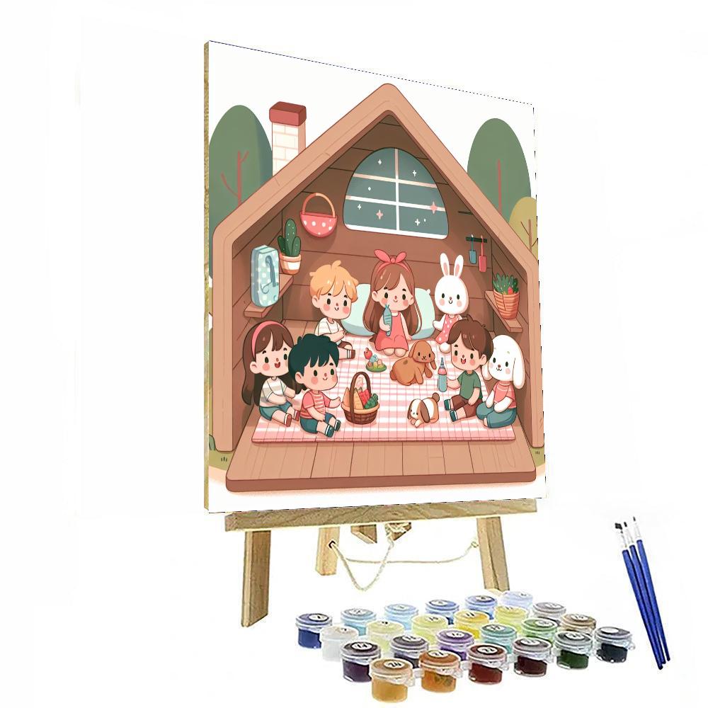 Cuddly Critters Clubhouse Numbered Painting Kits