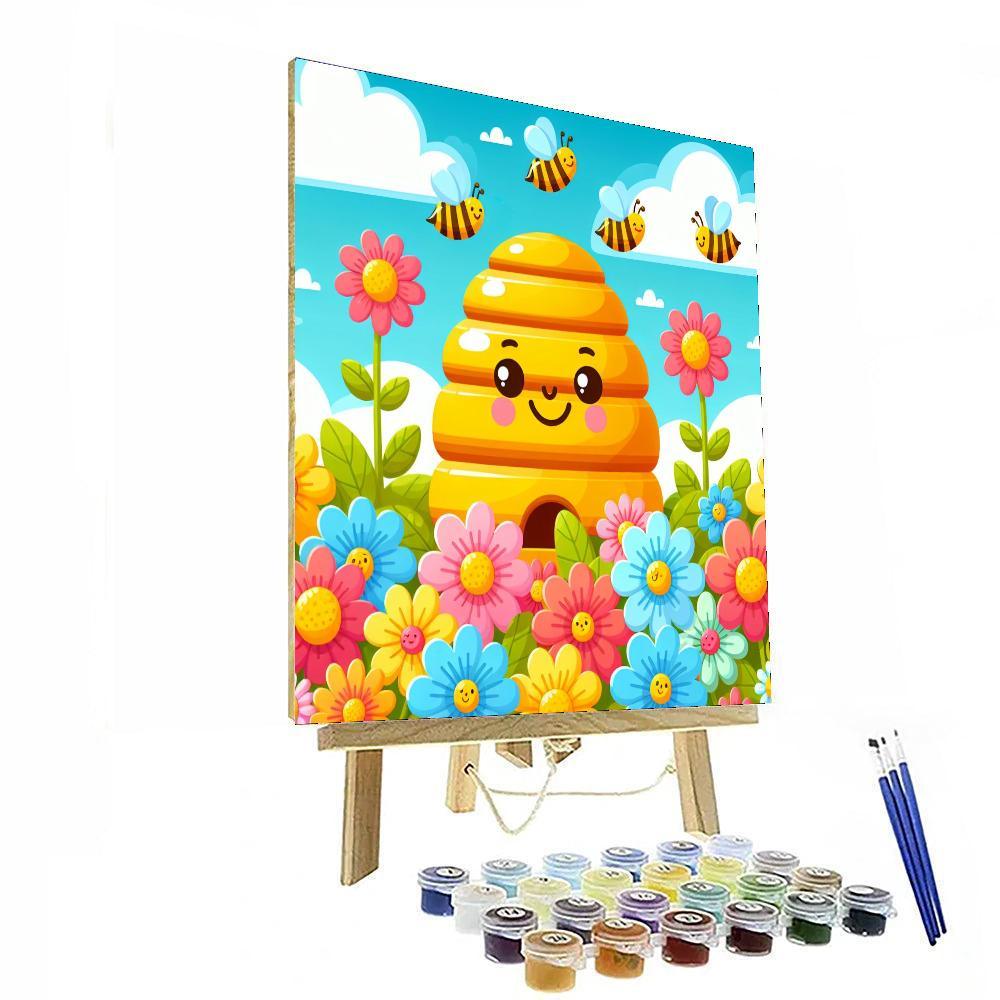 Bubbling Beehive DIY Paint By Numbers