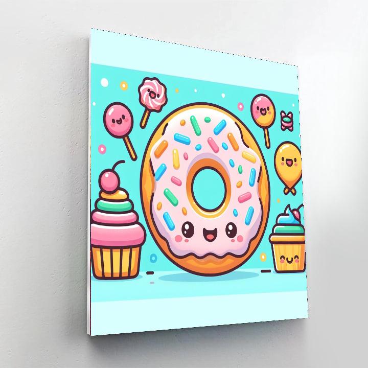 Delightful Donut Number Painting