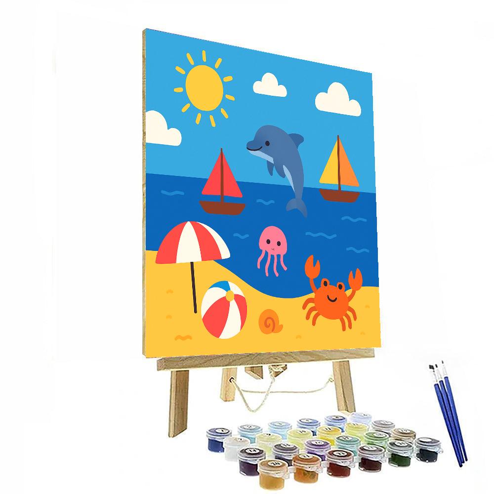 Seaside Sunlit Shores Paint By Numbers Art
