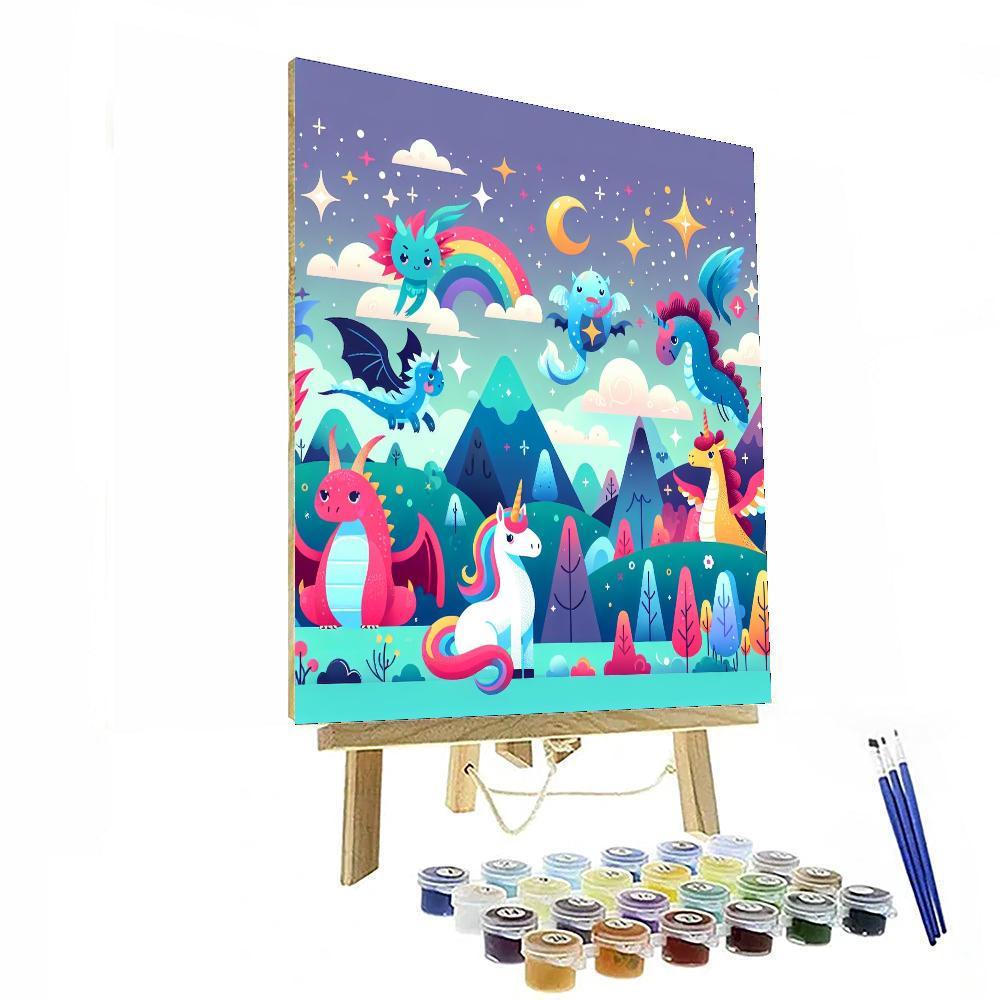 Mystical Mythical Beasts Painting By Numbers Kit