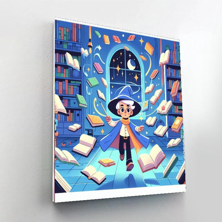 Mystery In The Magic Library Paint By Number