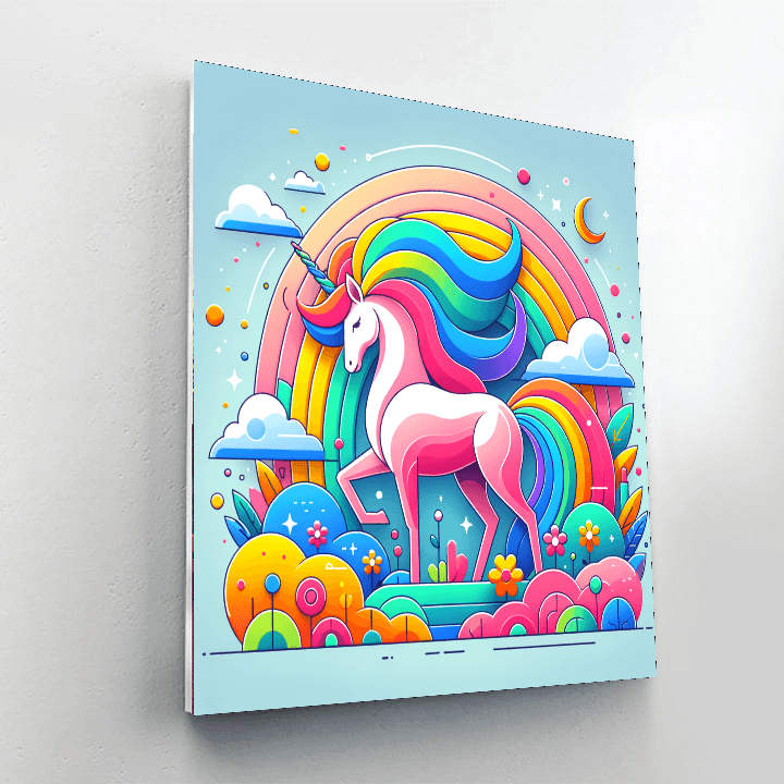 Rainbow Unicorn Dream DIY Paint By Numbers