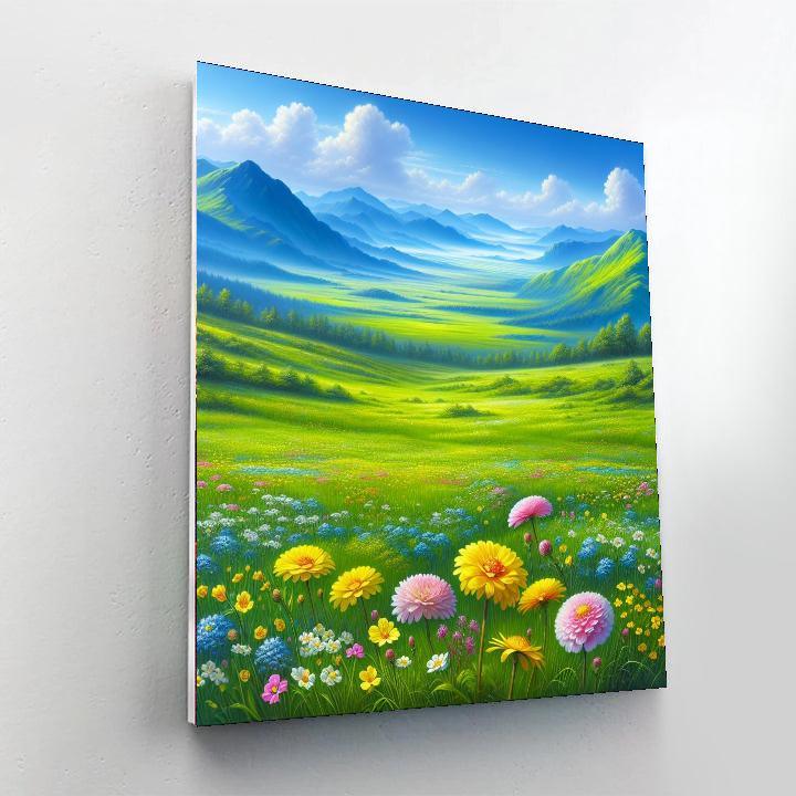 Mountain Meadow Tranquility Paint By Numbers Kits