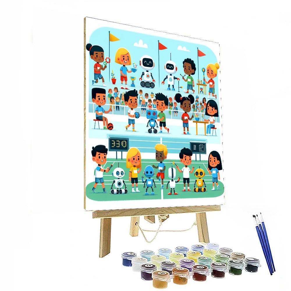 Robot Olympics Challenge Painting Number Kit