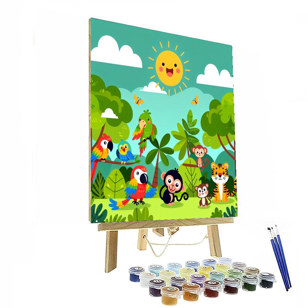 Colorful Jungle Fun Painting Number Kit