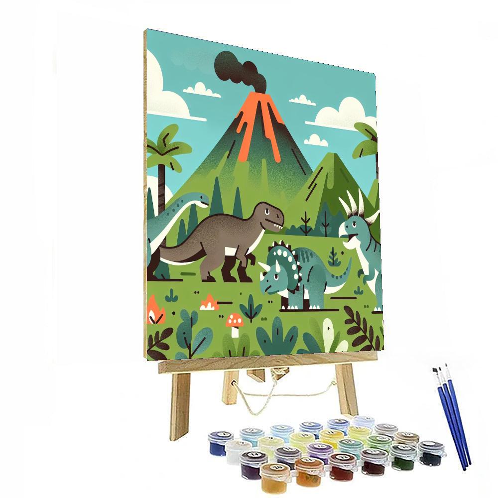 Dinosaurs And Discoveries Numbered Painting Kits