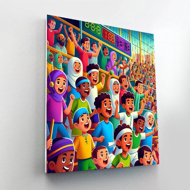 Energetic Sports Extravaganza Paint By Numbers Art
