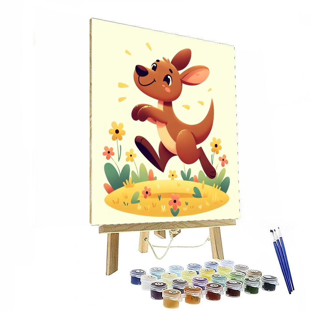 Spunky Kangaroo Painting By Numbers Kit