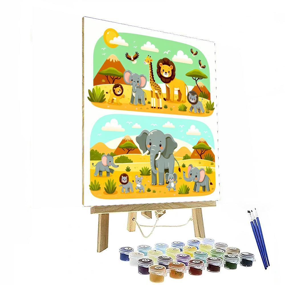 Safari In The Savannah Paint By Numbers Art