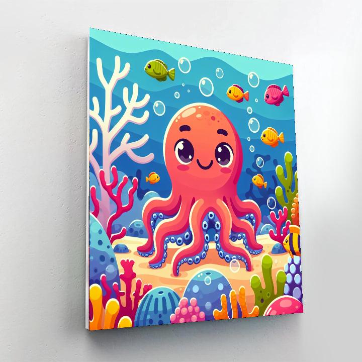 Friendly Octopus Adventure Numbered Painting Kits