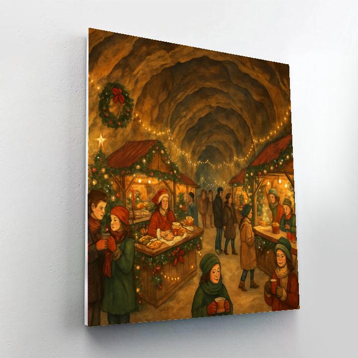 Valkenburg Christmas Market Painting By Numbers Kit