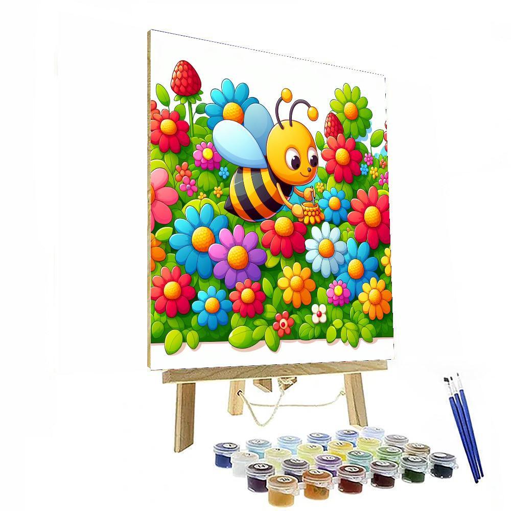 Busy Bee Blossom Number Painting
