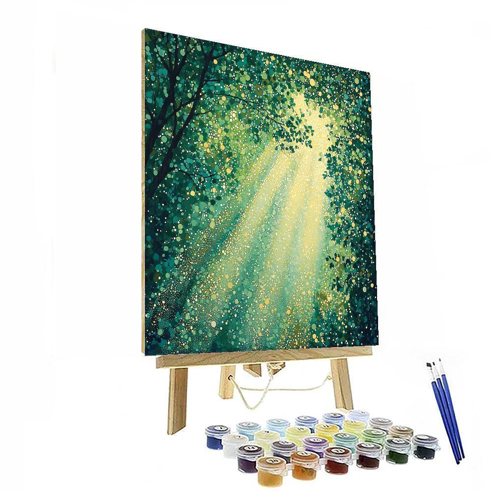 Georges Seurat Inspired Ethereal Light Rays  Paint By Numbers Kits