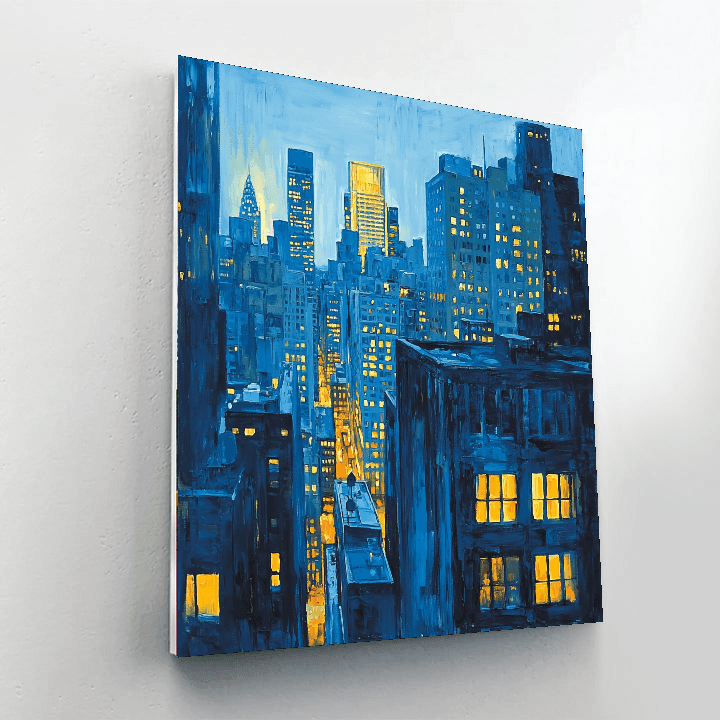 Edward Hopper Inspired Timeless Cityscape  Paint By Numbers