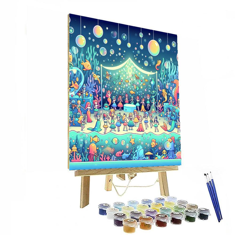 Merry Mermaid Festival Paint By Numbers Art