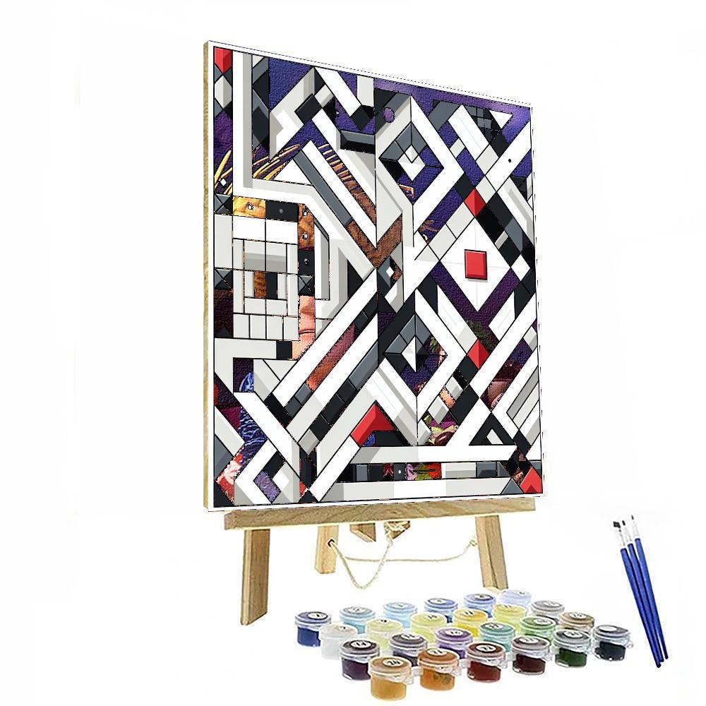 Modern Geometric Fusion Paint By Number