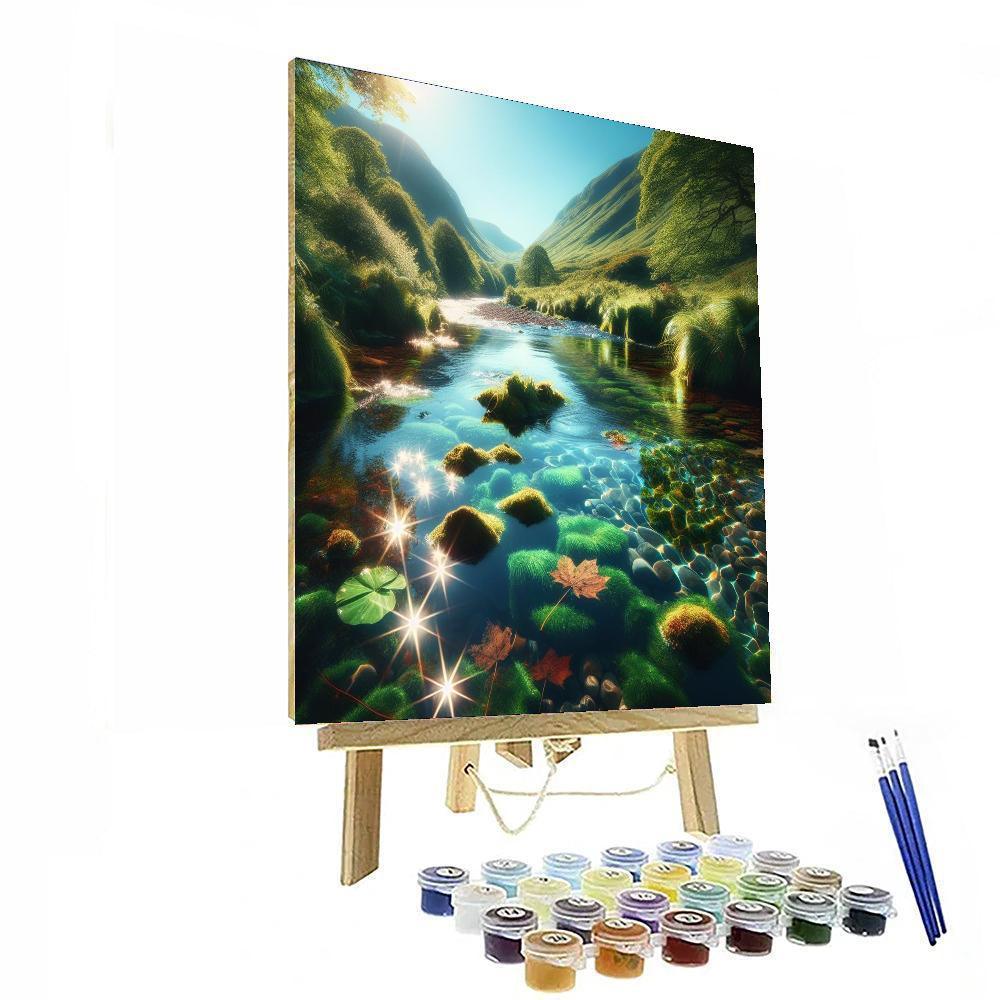 Mountain Stream Solace Paint By Numbers