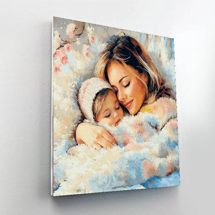 Morning Cuddles Number Painting