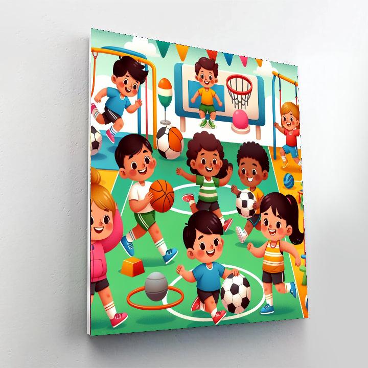 Colorful Sports Adventure Number Painting