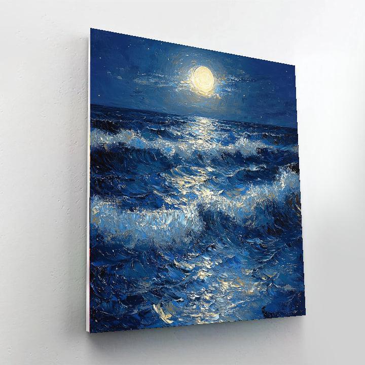 J.M.W. Turner Inspired Moonlit Ocean Waves  Painting By Numbers Kit