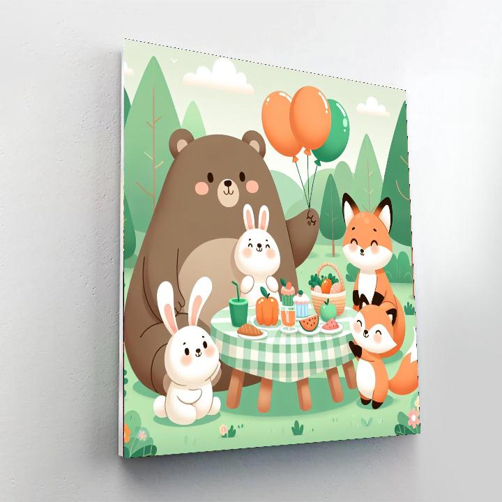 Happy Forest Party Painting By Numbers Kit