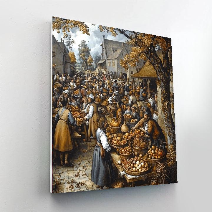Pieter Bruegel The Elder Inspired Festive Harvest Feast  Paint By Numbers