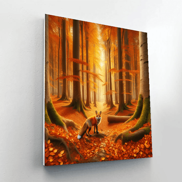 Fox In The Forest Painting Number Kit