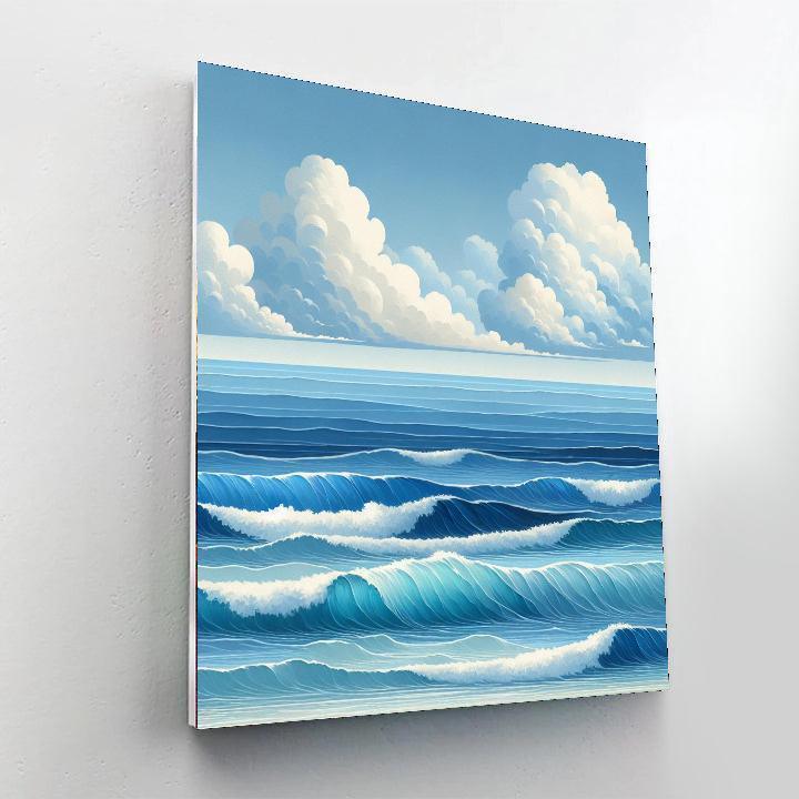 Ocean Wave Symphony Number Painting