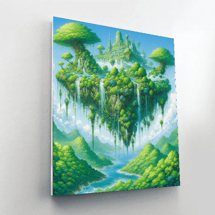 Floating Fantasy Island Number Painting