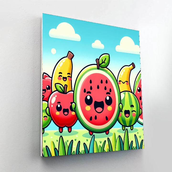 Joyful Fruit Parade Painting By Numbers Kit