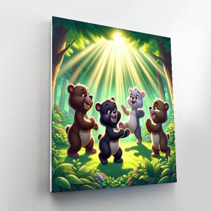 Cuddly Woodland Bears Paint By Color