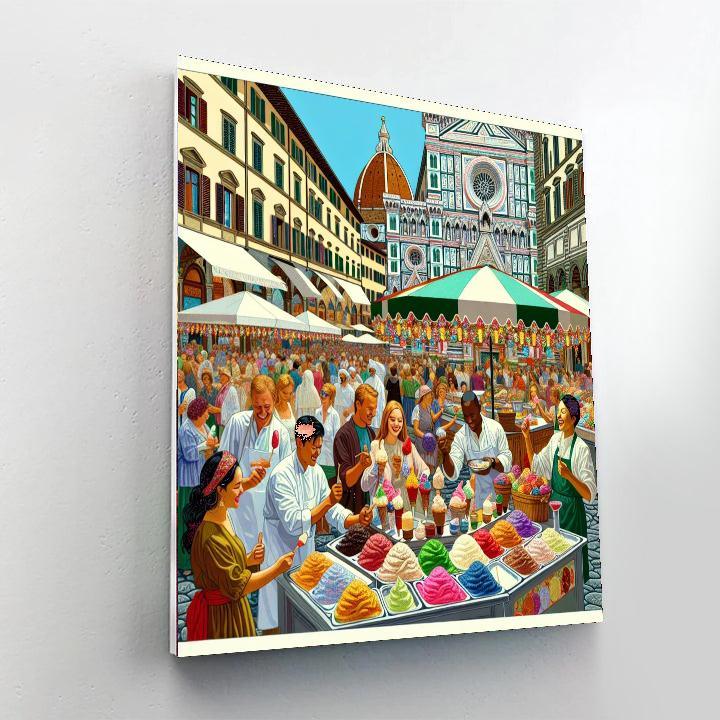 Florence Gelato Festival - Italy Numbered Painting Kits