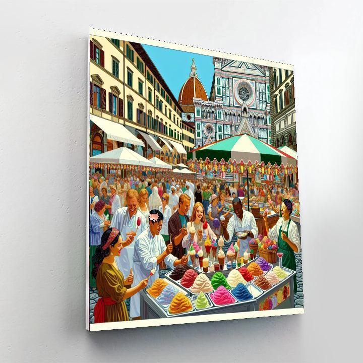 Florence Gelato Festival - Italy Numbered Painting Kits