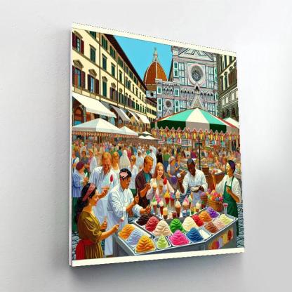 Florence Gelato Festival - Italy Numbered Painting Kits