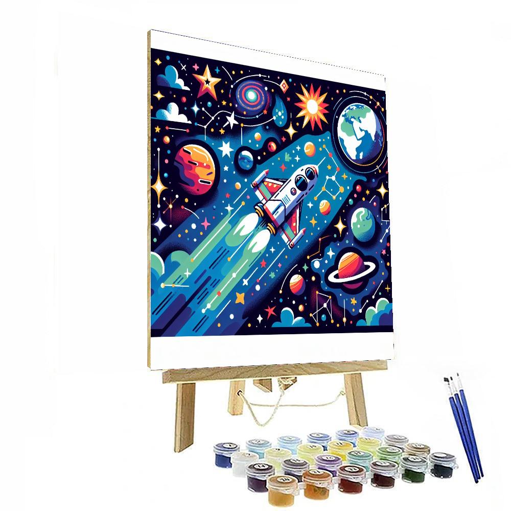 Starry Galaxy Expedition Paint By Numbers