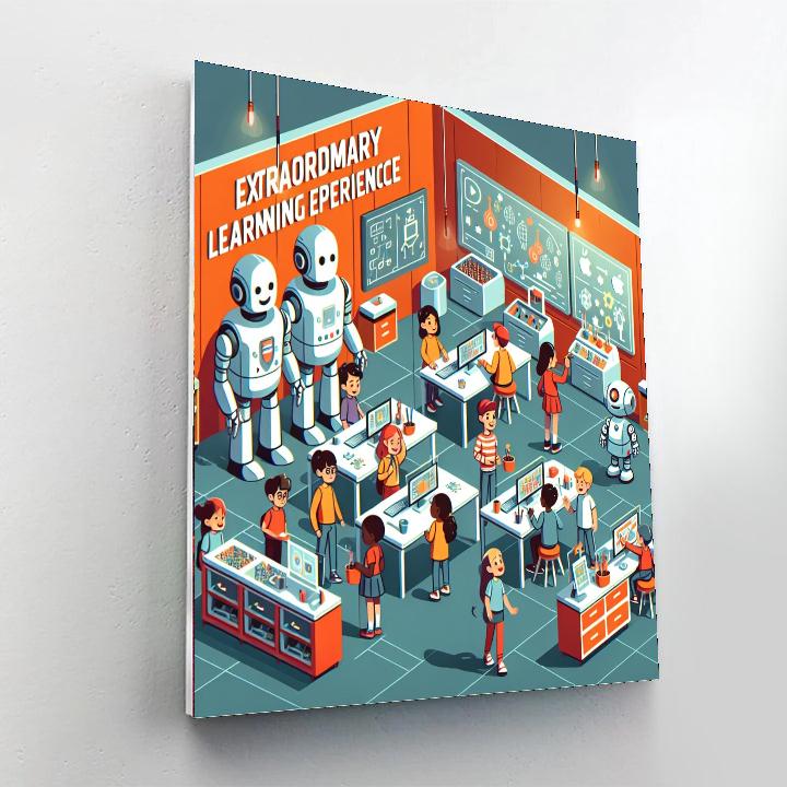 Robot Adventure Academy Paint By Number