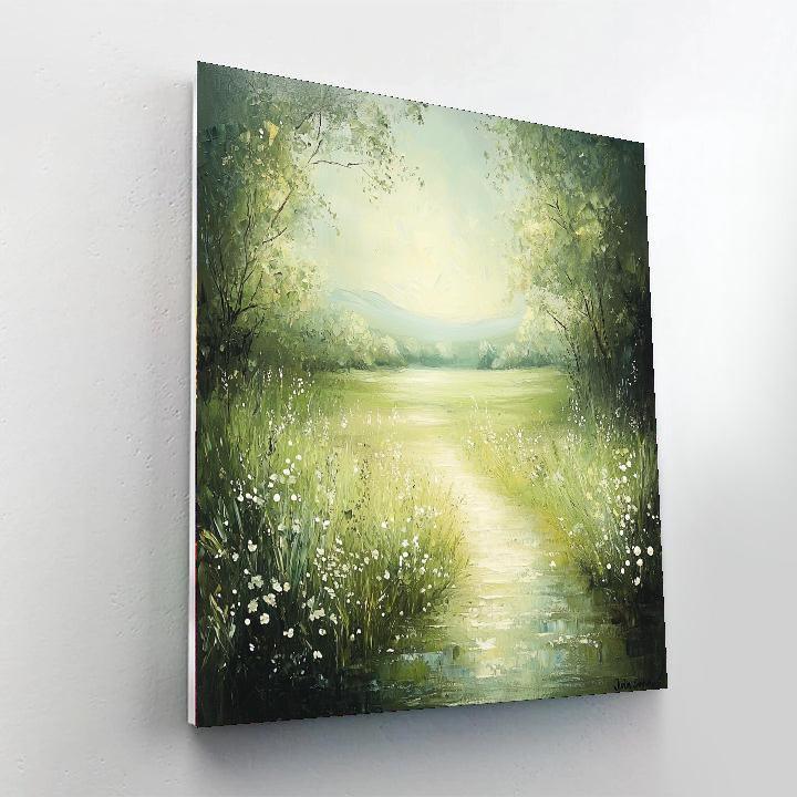 John Constable Inspired Idyllic Meadow Serenity  Paint By Color