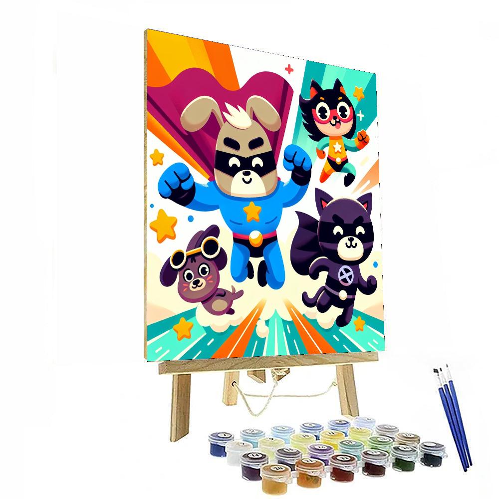 Adventures Of Super Pets Painting Number Kit