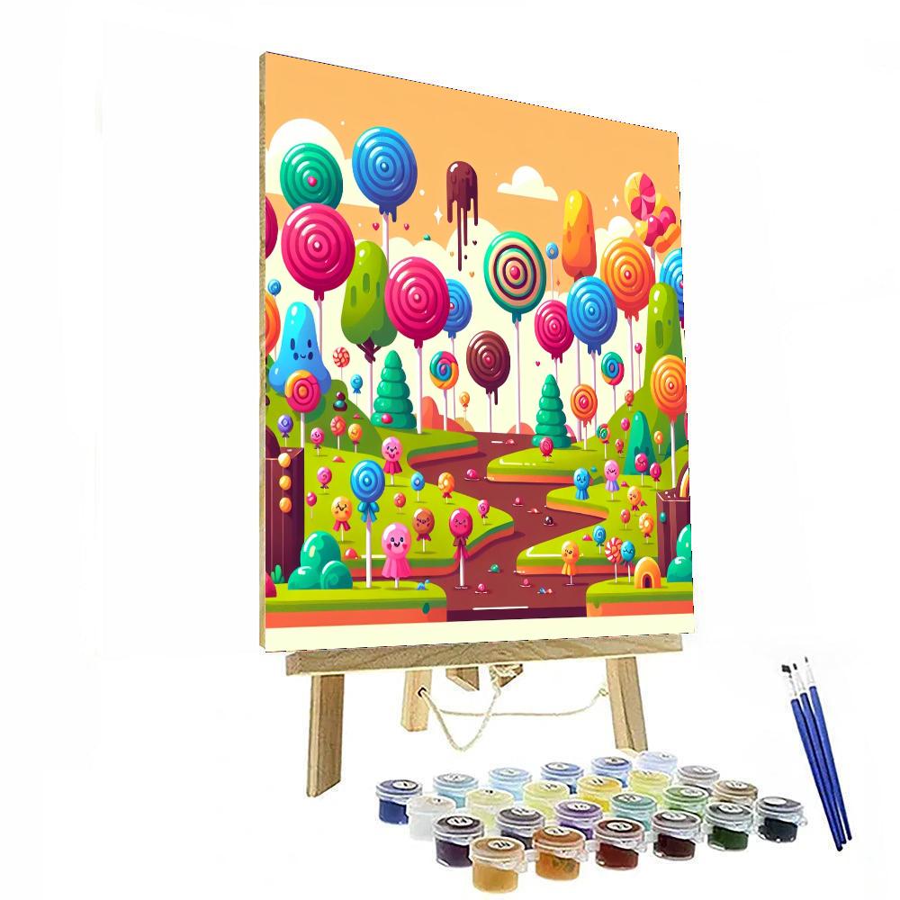 Exploring Candyland Numbered Painting Kits