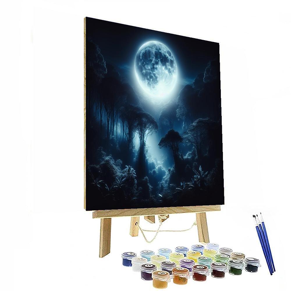 Enigmatic Moonlit Night Paint By Color