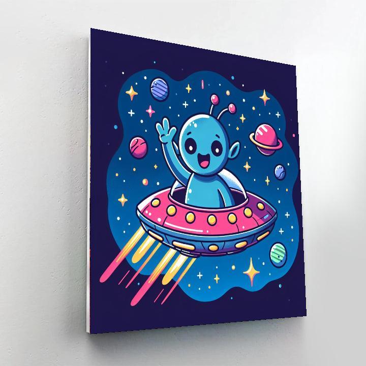Joyful Space Alien Paint By Numbers Kits