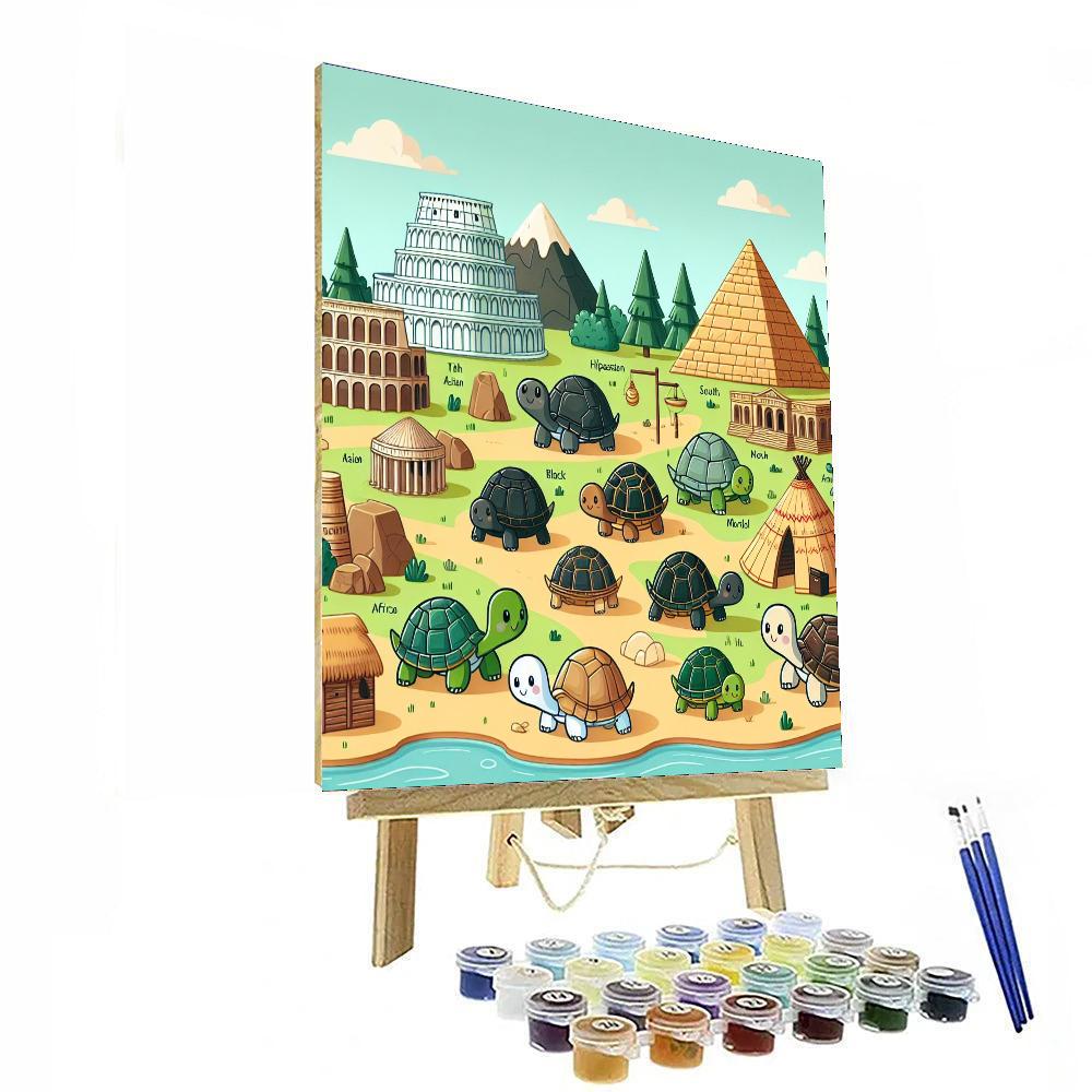 Turtle Trek Across Time Number Painting