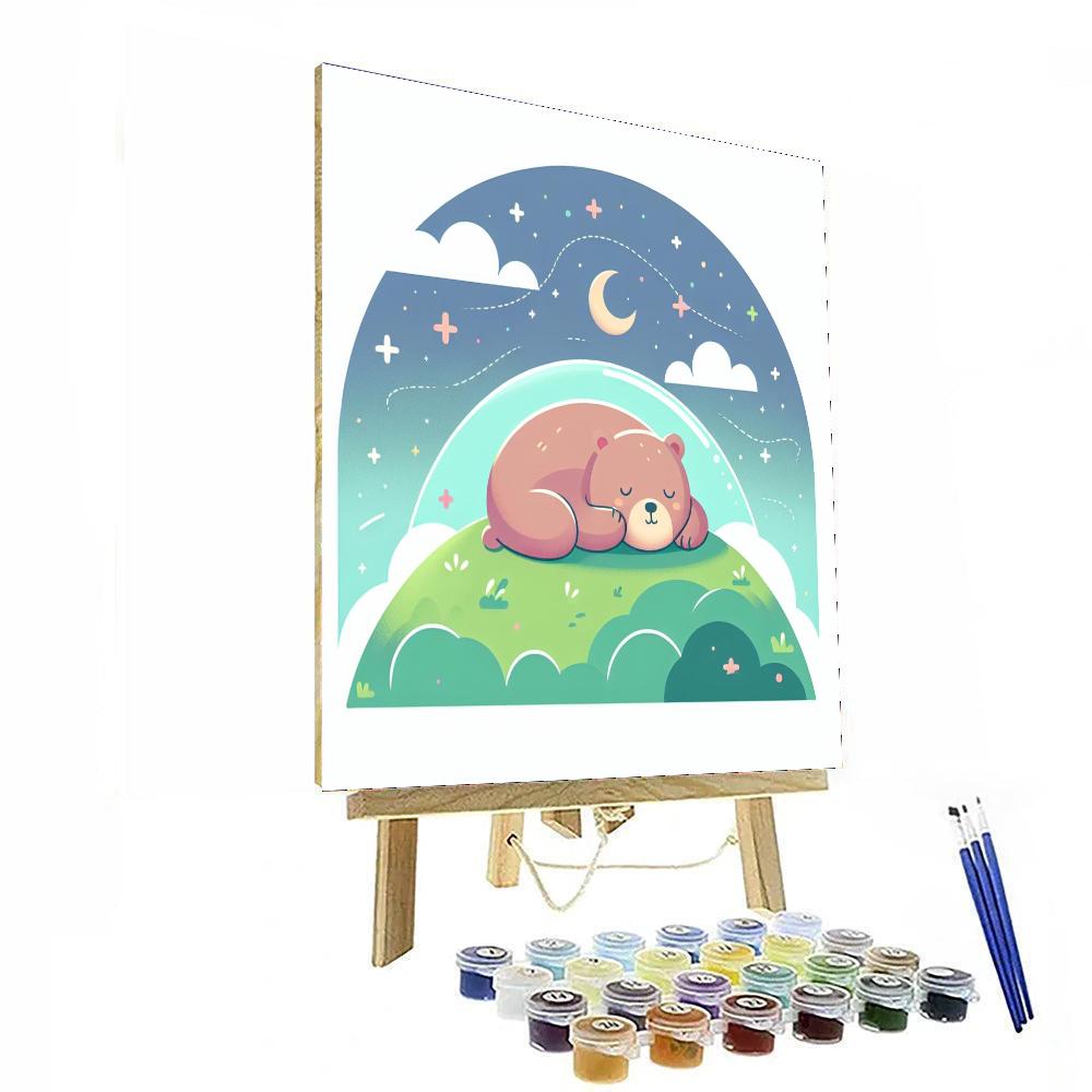 Starlit Bear's Dream Painting By Numbers Kit