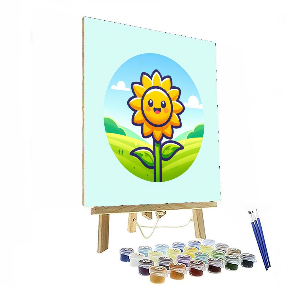 Jovial Sunflower Painting By Numbers Kit